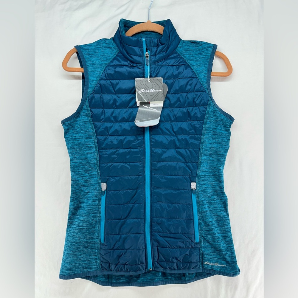 Eddie Bauer Womens IgniteLite Hybrid Puffer Vest Blue Size Small NEW‎